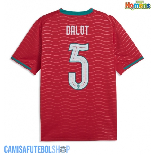 Camisa de time de futebol Portugal Diogo Dalot #5 Replicas 1º Equipamento Mundo 2026 Manga Curta